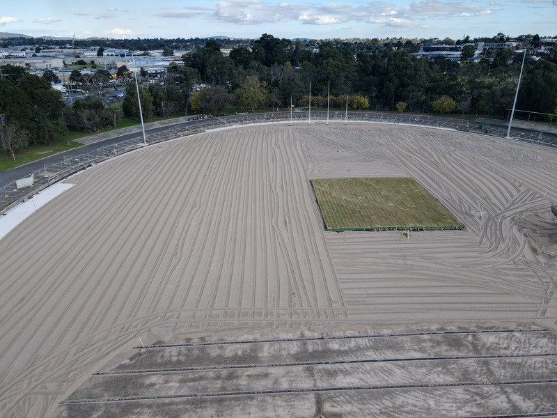 Drainage and growing profile works at Marie Wallace Reserve