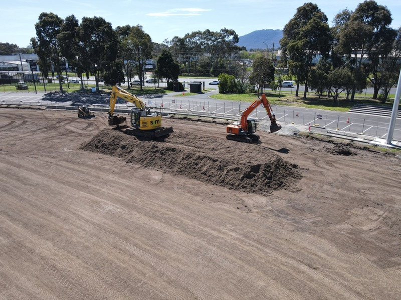 Earthworks progressing at Marie Wallace Reserve
